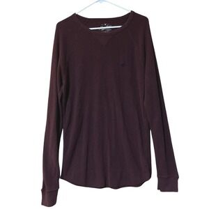 American Eagle Thermal Burgundy Heritage Classic Fit Men's Medium Tall Stretch